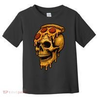 Pizza Food Skull Horror Toddler T-Shirt thumb 0