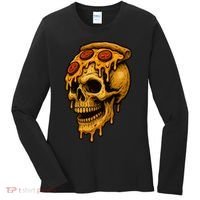 Pizza Food Skull Horror Women's Long Sleeve Shirt thumb 0