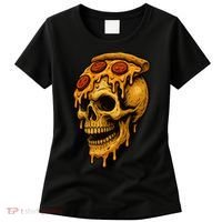 Pizza Food Skull Horror Women's T-Shirt thumb 0