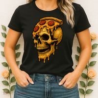 Pizza Food Skull Horror Women's T-Shirt thumb 2