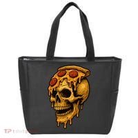 Pizza Food Skull Horror Tote Bag thumb 0