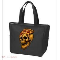 Pizza Food Skull Horror Tote Bag thumb 3