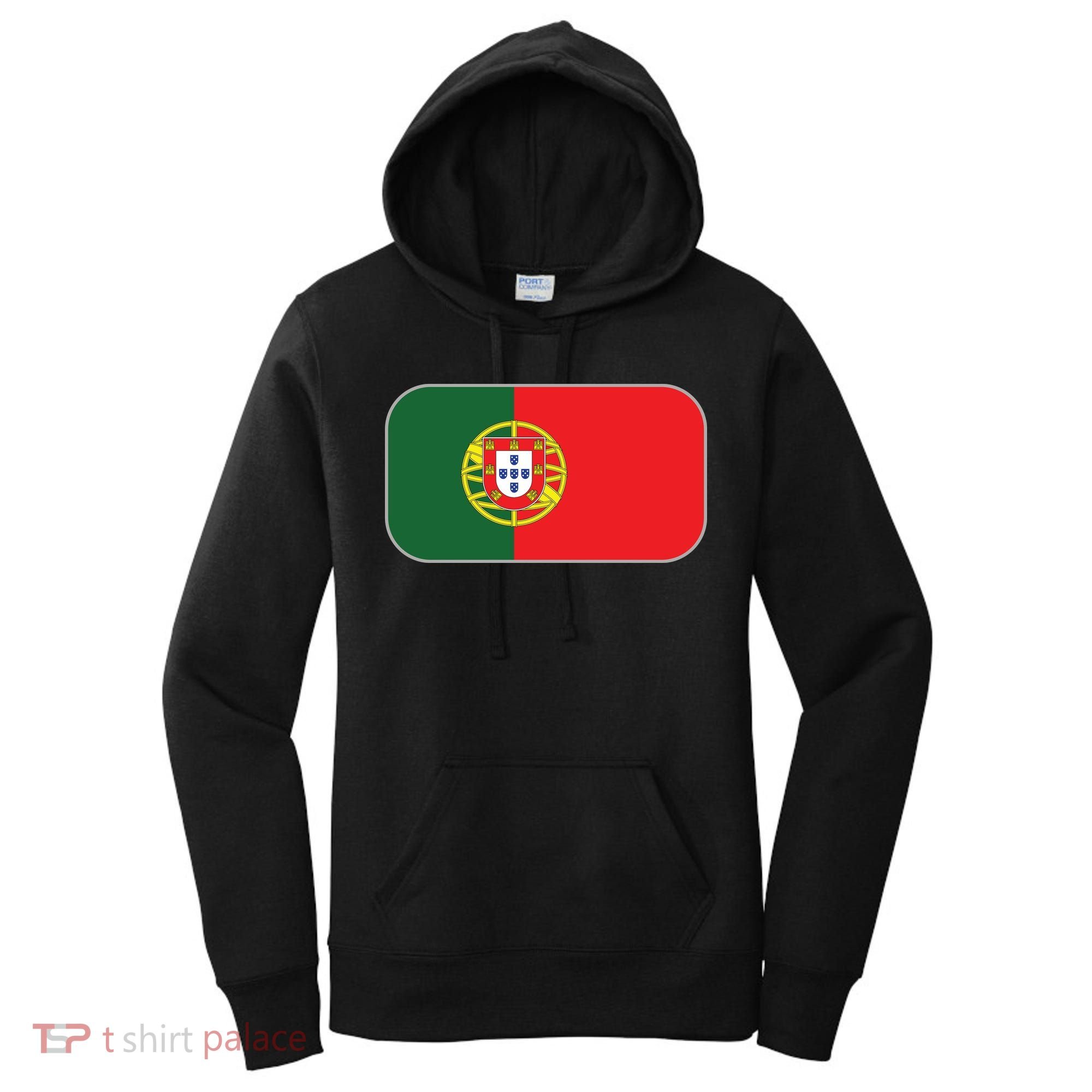 Portugal Flag Soccer Portuguese Flag Women's Hoodie
