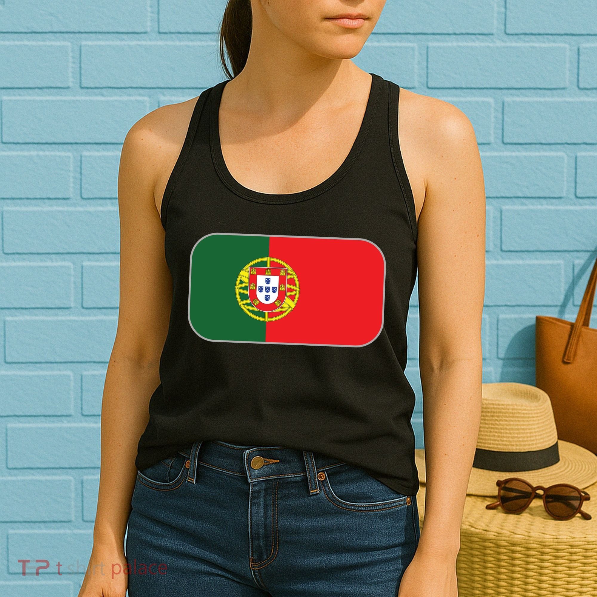 Portugal Flag Soccer Portuguese Flag Women's Tank Top