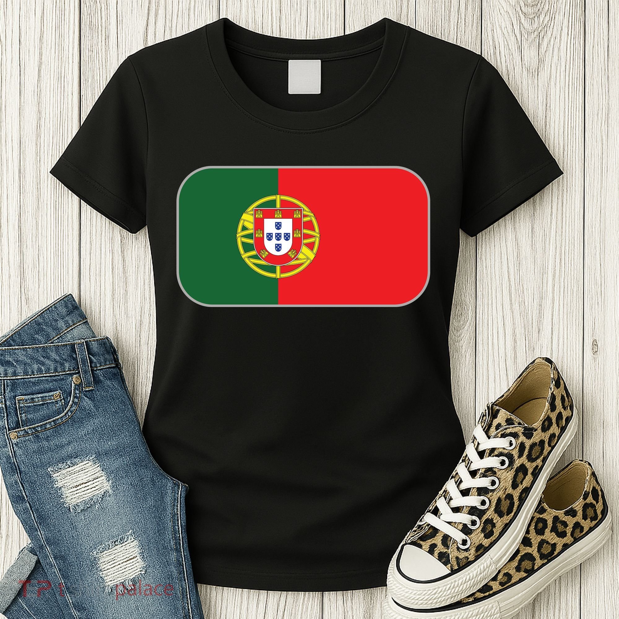 Portugal Flag Soccer Portuguese Flag Women's T-Shirt
