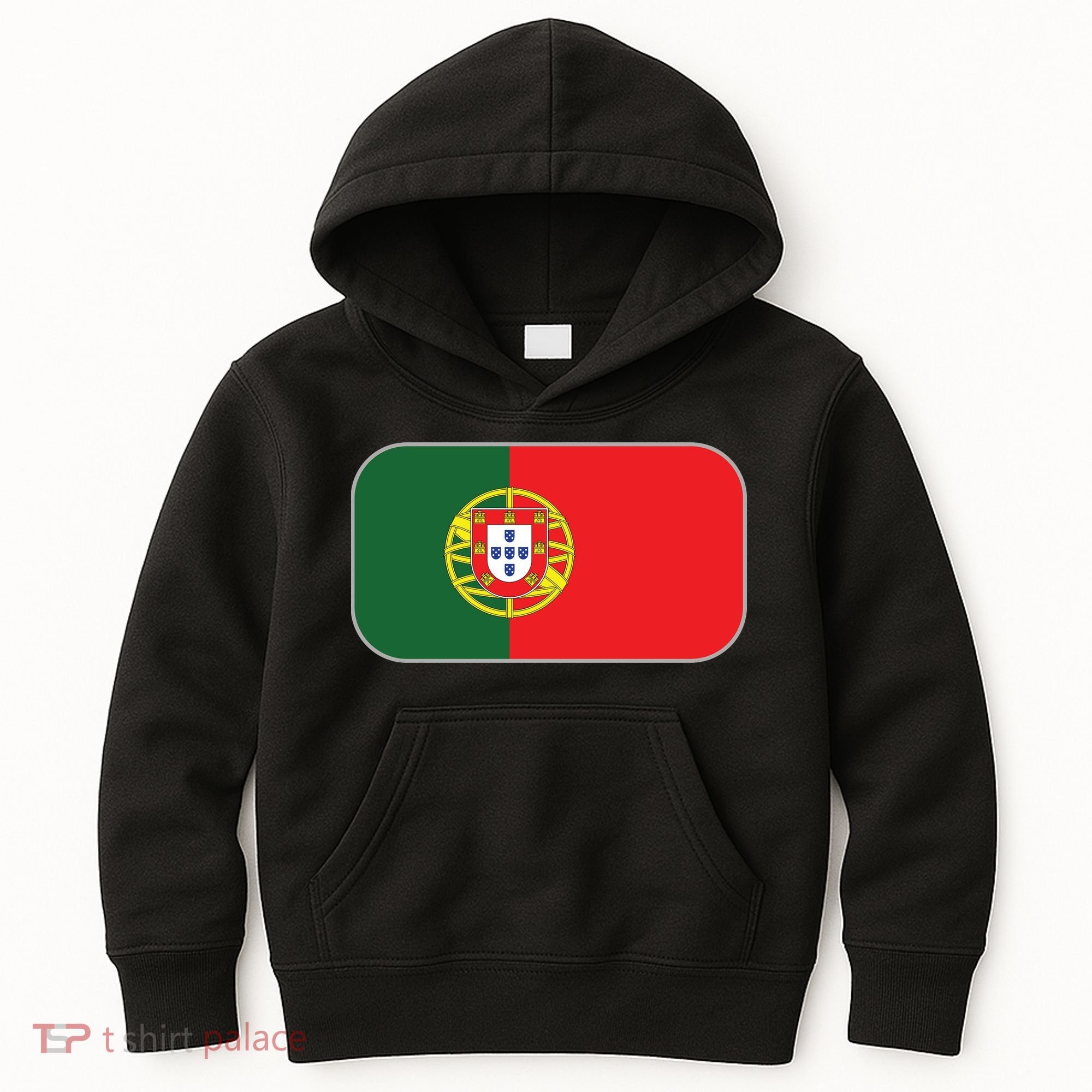 Portugal Flag Soccer Portuguese Flag Kids Hoodie