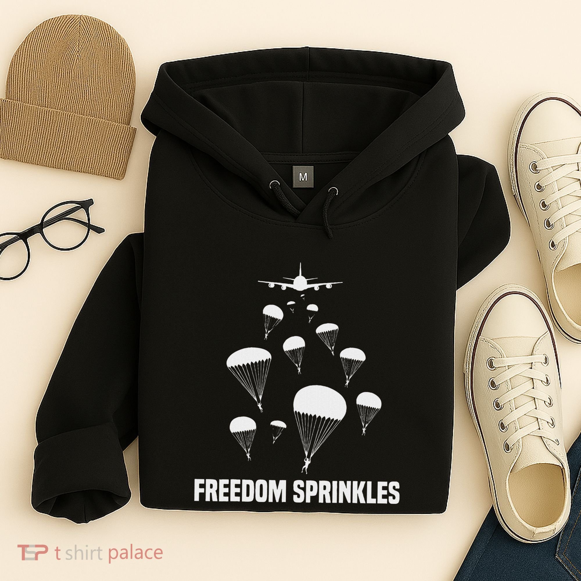 Paratrooper Freedom Sprinkles 82nd 101st Airborne Hoodie