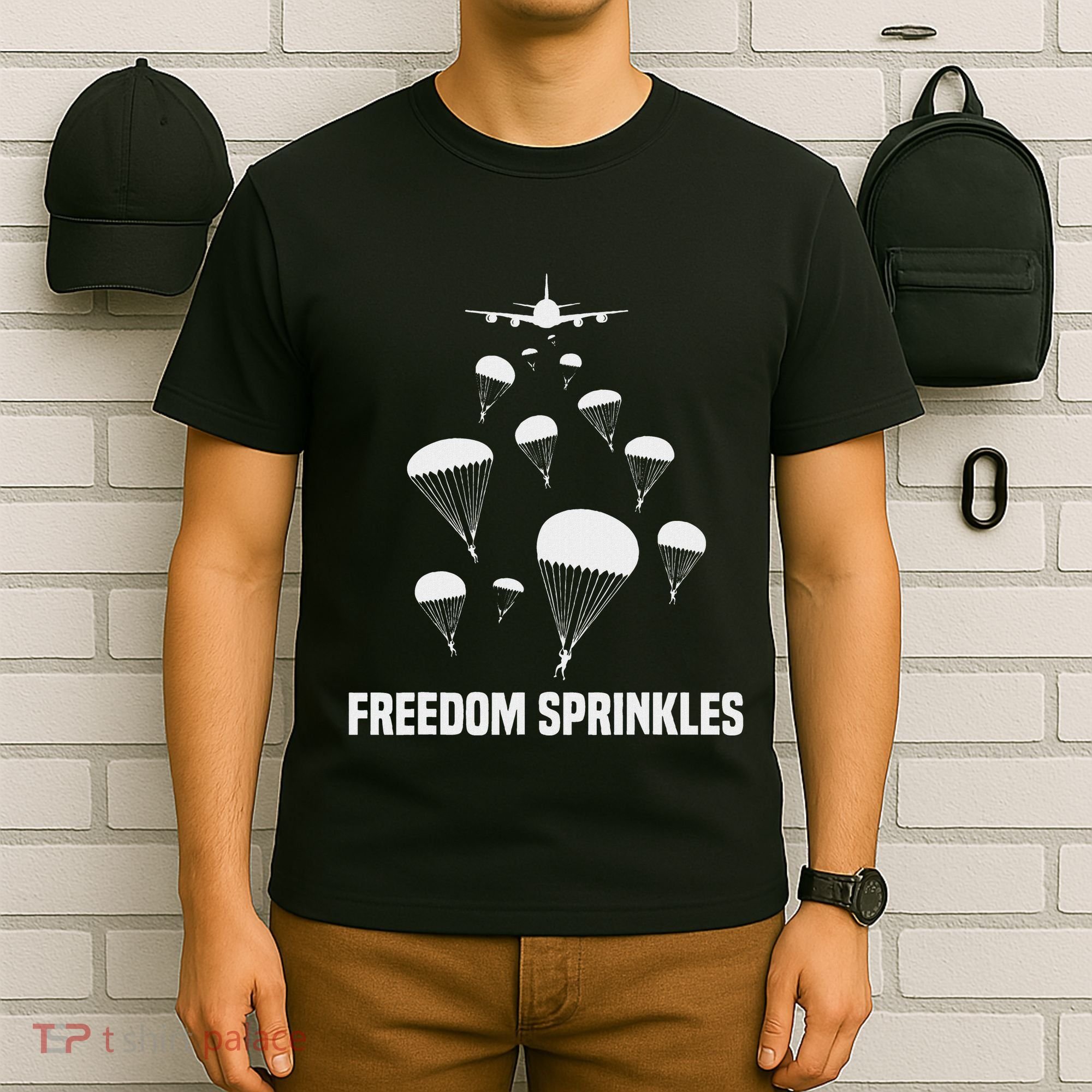 Paratrooper Freedom Sprinkles 82nd 101st Airborne T-Shirt