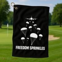 Paratrooper Freedom Sprinkles 82nd 101st Airborne Golf Towel thumb 1