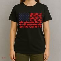 Patriotic Fisher Saltwaters Fish Saltwater Men American Flag T-Shirt thumb 4