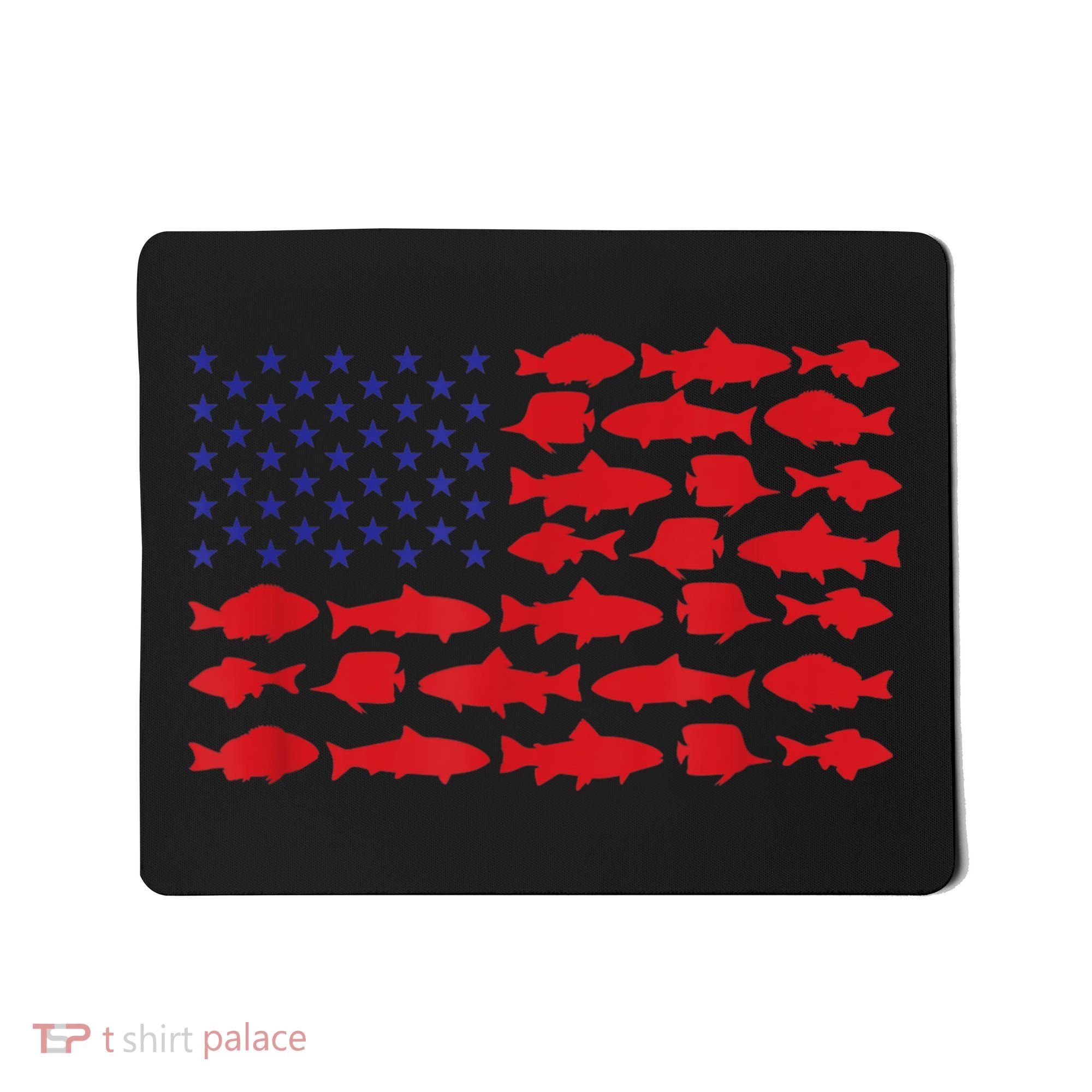 Patriotic Fisher Saltwaters Fish Saltwater Men American Flag Mousepad