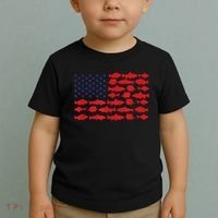 Patriotic Fisher Saltwaters Fish Saltwater Men American Flag Toddler T-Shirt thumb 2