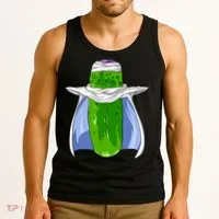 Pickel-o Funny Spoof Anime Pickle Tank Top thumb 3