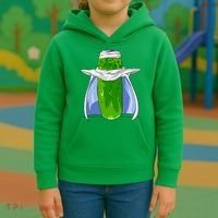 Pickel-o Funny Spoof Anime Pickle Kids Hoodie thumb 3