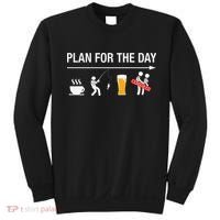 Plan For The Day Coffee Fish Beer Funny Adult Fishing Sweatshirt thumb 0