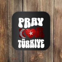 Pray For Turkiye Turkey Tees, Turkey Flag, Support Turkey Coaster thumb 0