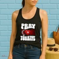 Pray For Turkiye Turkey Tees, Turkey Flag, Support Turkey Women's Tank Top thumb 2