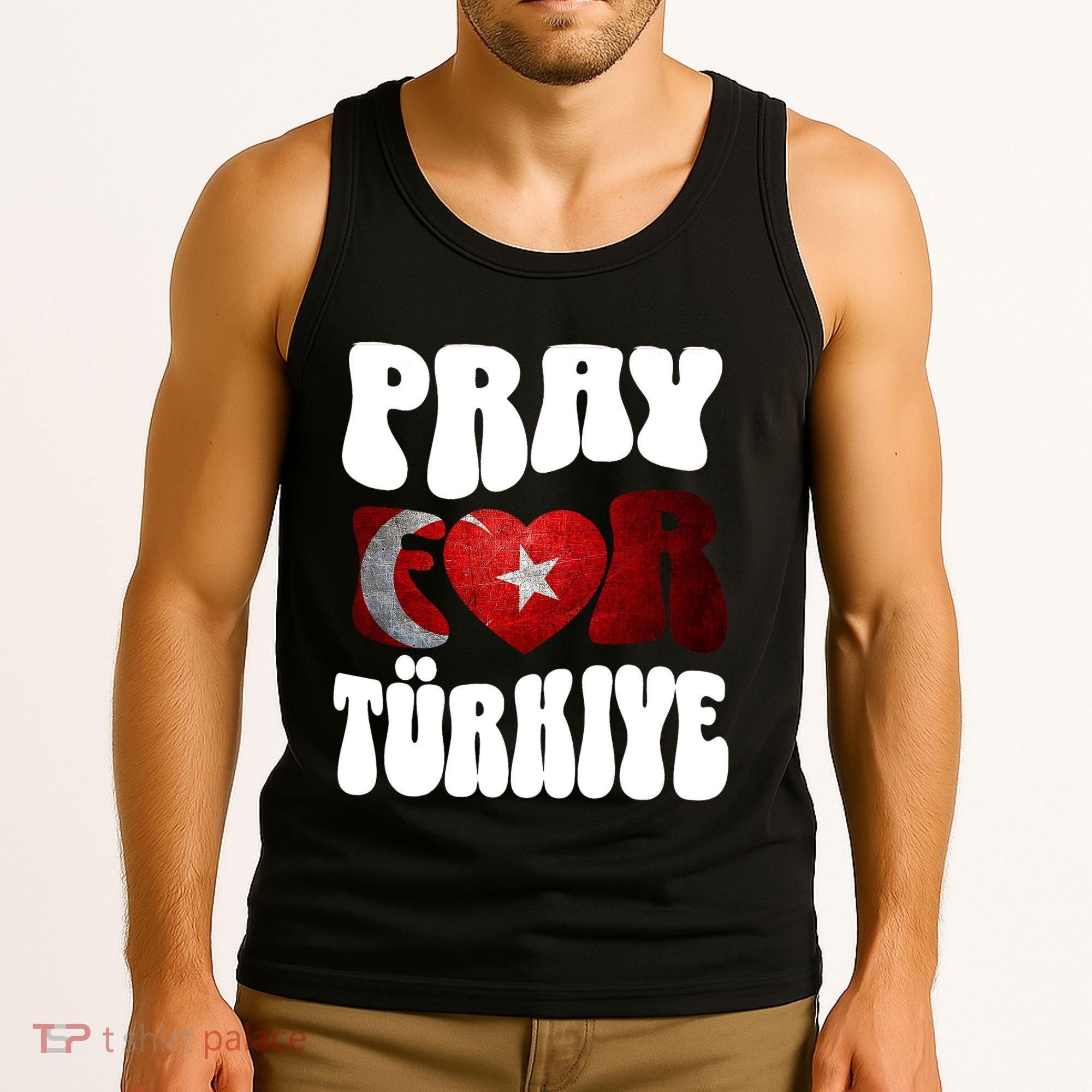 Pray For Turkiye Turkey Tees, Turkey Flag, Support Turkey Tank Top