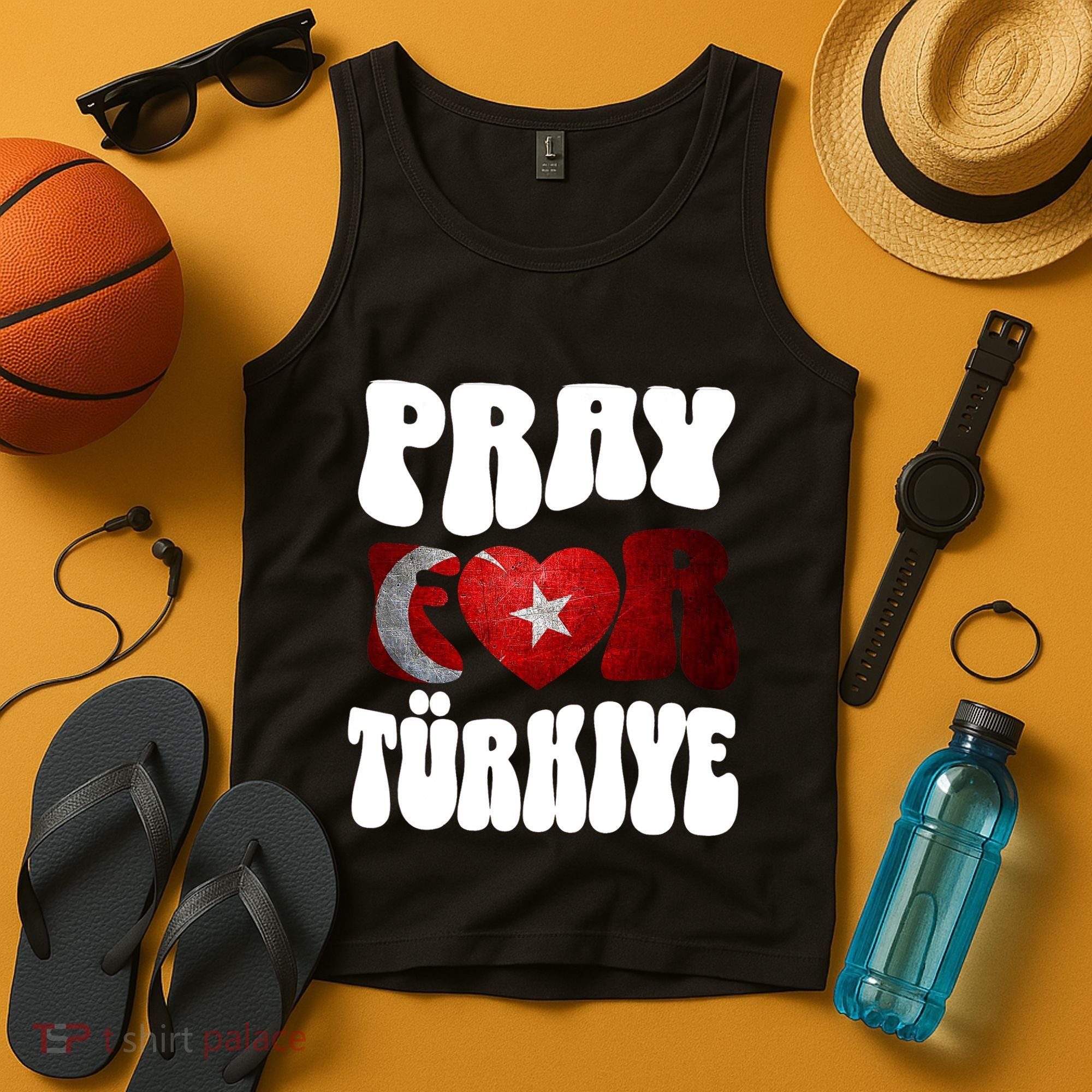 Pray For Turkiye Turkey Tees, Turkey Flag, Support Turkey Tank Top