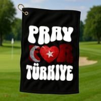 Pray For Turkiye Turkey Tees, Turkey Flag, Support Turkey Golf Towel thumb 1