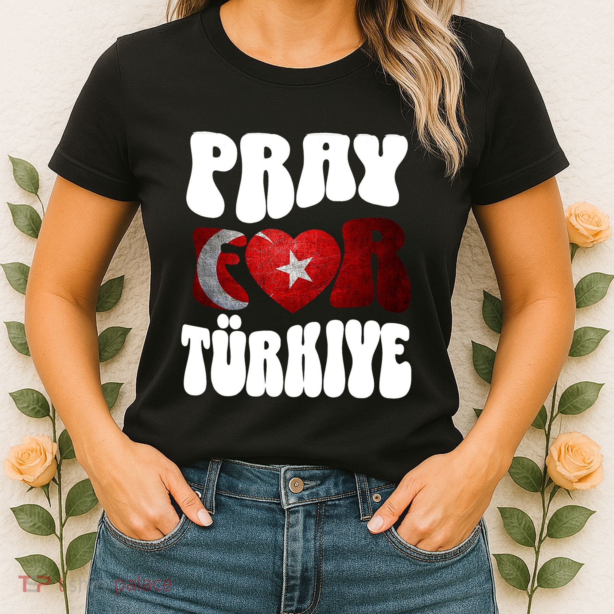 Pray For Turkiye Turkey Tees, Turkey Flag, Support Turkey Women's T-Shirt