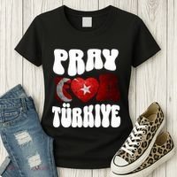 Pray For Turkiye Turkey Tees, Turkey Flag, Support Turkey Women's T-Shirt thumb 3