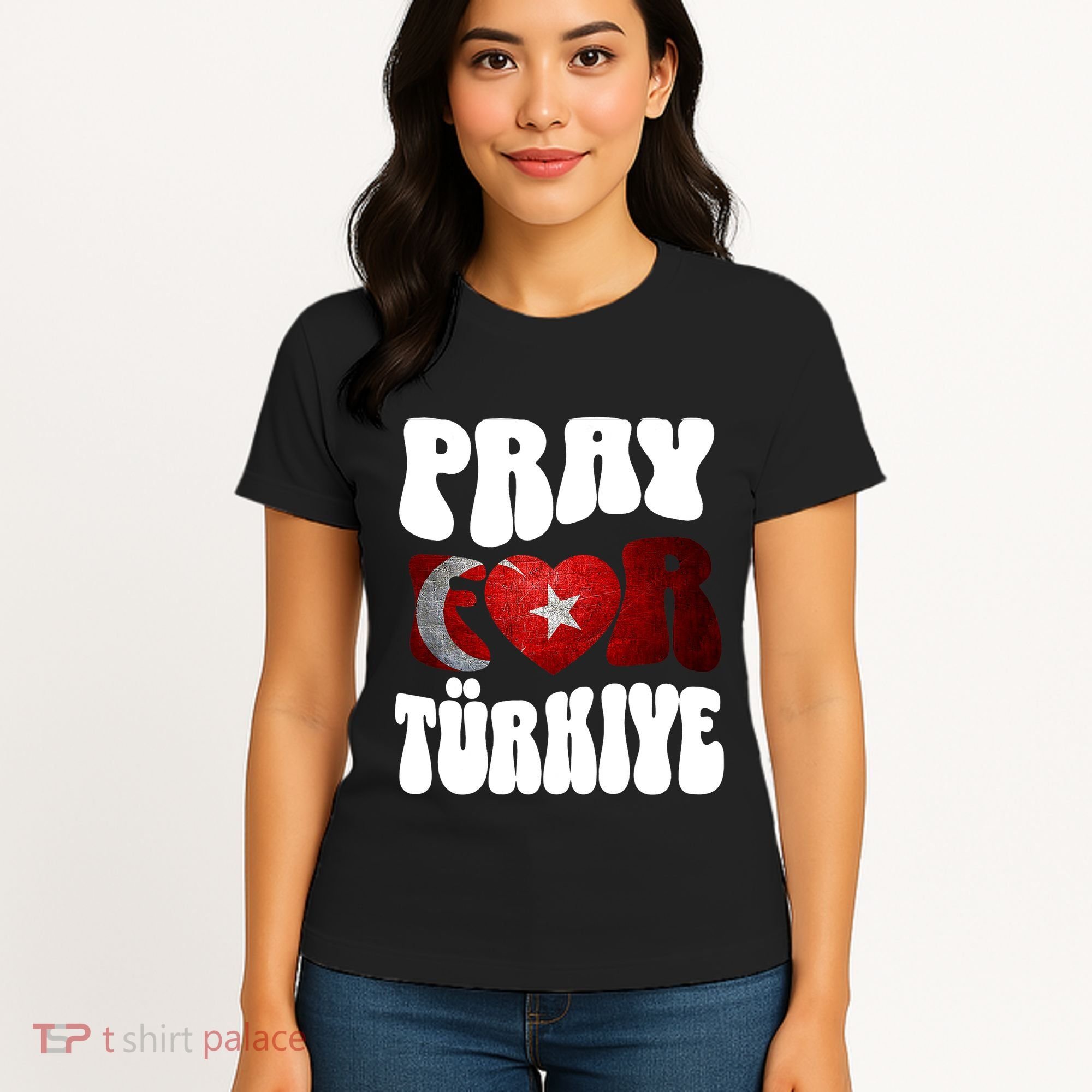 Pray For Turkiye Turkey Tees, Turkey Flag, Support Turkey Women's T-Shirt