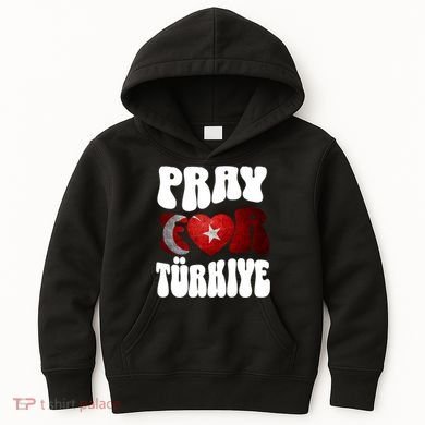 Pray For Turkiye Turkey Tees, Turkey Flag, Support Turkey Kids Hoodie