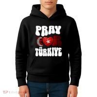 Pray For Turkiye Turkey Tees, Turkey Flag, Support Turkey Kids Hoodie thumb 4