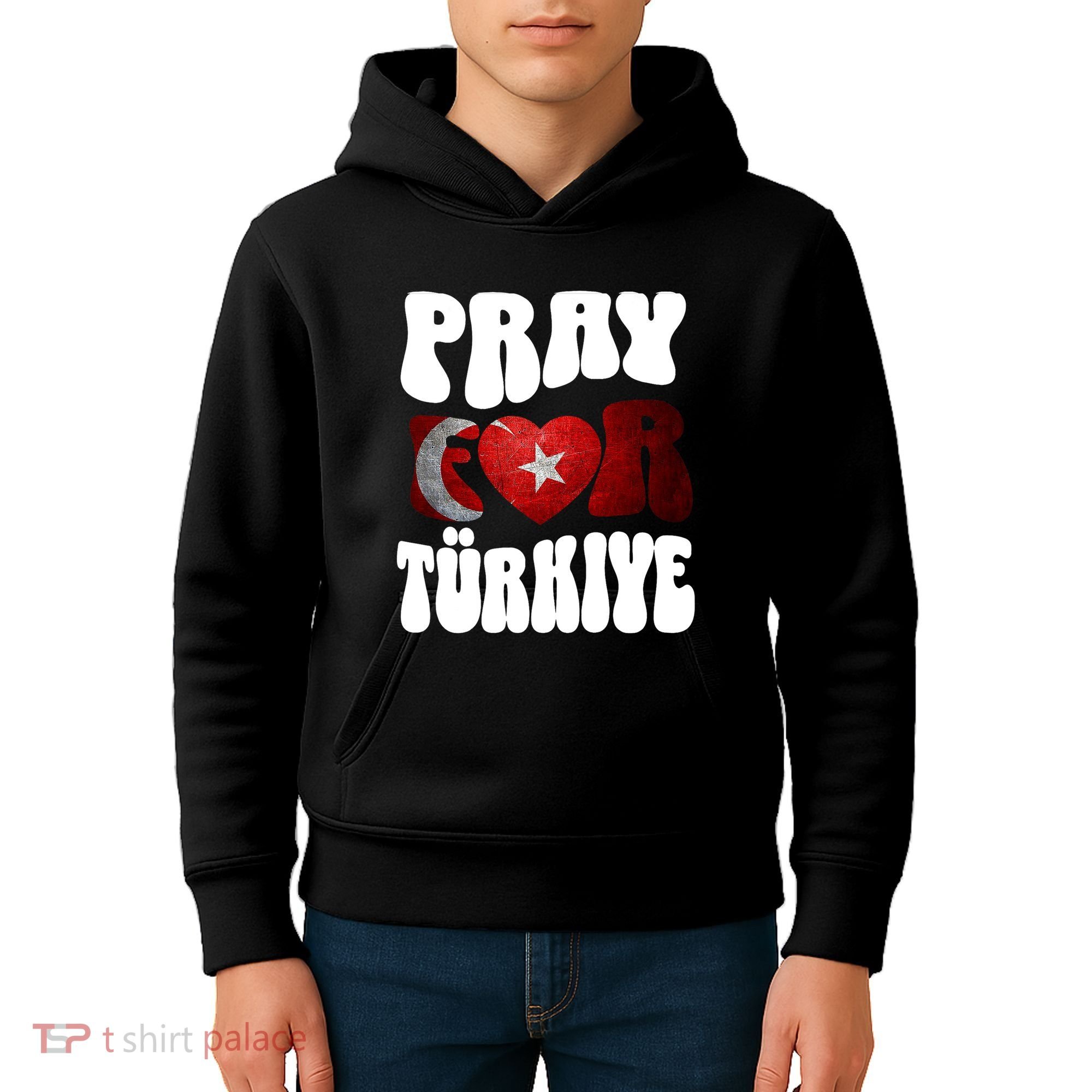 Pray For Turkiye Turkey Tees, Turkey Flag, Support Turkey Kids Hoodie