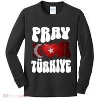 Pray For Turkiye Turkey Tees, Turkey Flag, Support Turkey Kids Long Sleeve Shirt thumb 0