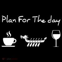 Plan For The Day Coffee Dragon Boat Wine Funny Gift Women's Hoodie thumb 2