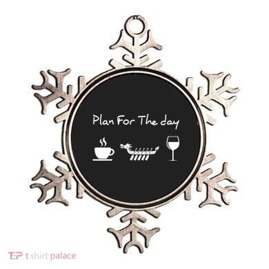 Plan For The Day Coffee Dragon Boat Wine Funny Gift Ornament