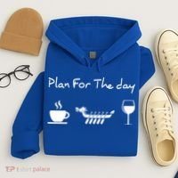 Plan For The Day Coffee Dragon Boat Wine Funny Gift Hoodie thumb 4