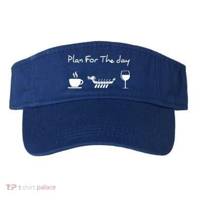 Plan For The Day Coffee Dragon Boat Wine Funny Gift Visor
