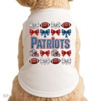Patriots Football Team Fan Doggie Tank thumb 0