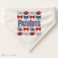 Patriots Football Team Fan USA-Made Doggie Bandana thumb 0