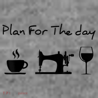 Plan For The Day Coffee Sewing Machine Wine Funny Lover Toddler Hoodie thumb 2