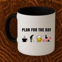 Plan For The Day Funny Husband Coffee Mug thumb 2