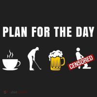Plan For The Day Funny Husband Golf Towel thumb 3