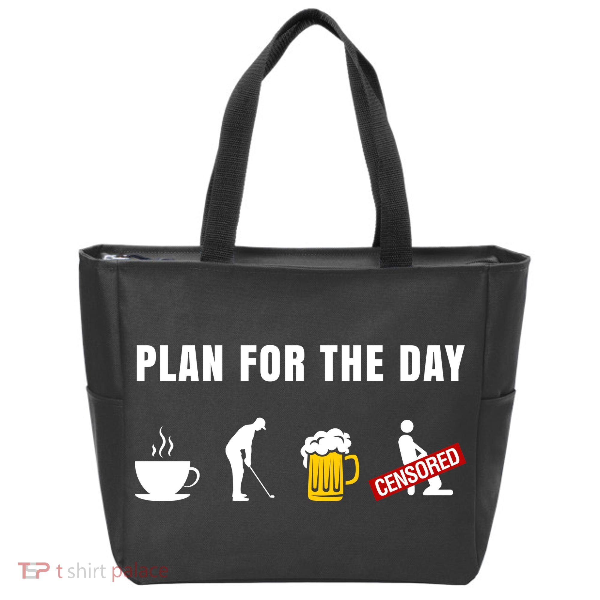 Plan For The Day Funny Husband Tote Bag