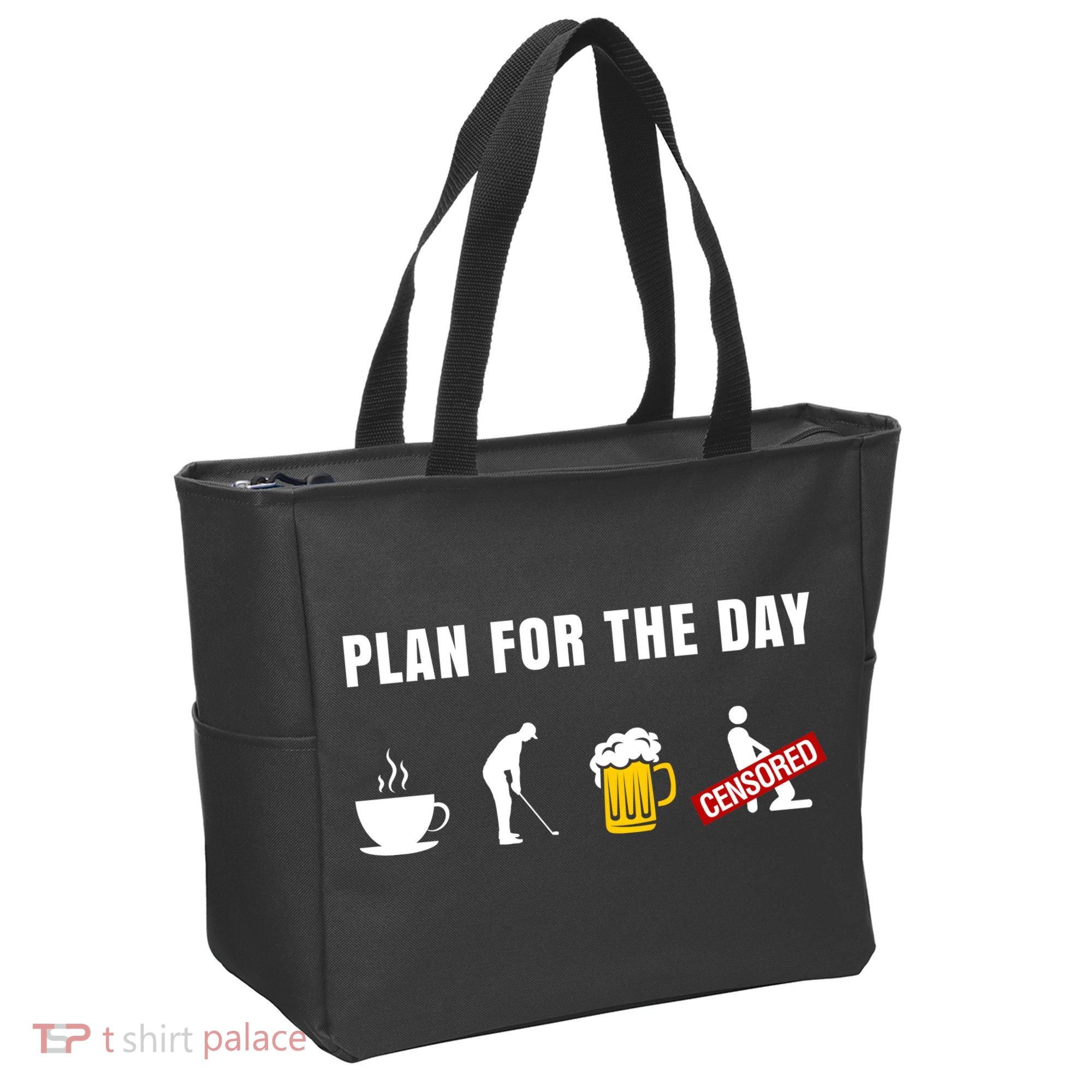 Plan For The Day Funny Husband Tote Bag