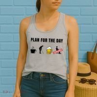 Plan For The Day Funny Husband Women's Tank Top thumb 2