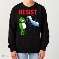 Portland Frog Trending Funny Video Protest Resist Women's Sweatshirt thumb 0