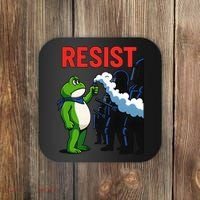 Portland Frog Trending Funny Video Protest Resist Coaster thumb 0