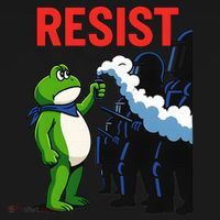 Portland Frog Trending Funny Video Protest Resist Coaster thumb 2