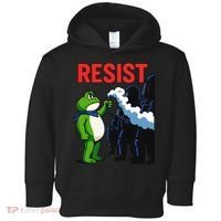Portland Frog Trending Funny Video Protest Resist Toddler Hoodie thumb 0