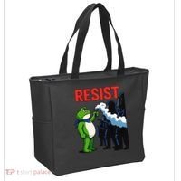 Portland Frog Trending Funny Video Protest Resist Tote Bag thumb 2