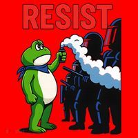 Portland Frog Trending Funny Video Protest Resist Santa Hat thumb 1