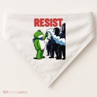 Portland Frog Trending Funny Video Protest Resist USA-Made Doggie Bandana thumb 0